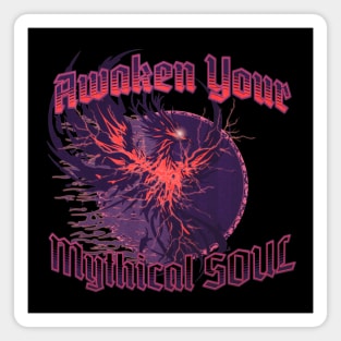 Awaken Your Mythical Soul Purple Phoenix Magnet